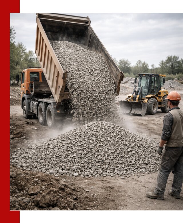 Доставка щебня в Шелехове крупными и мелкими фракциями