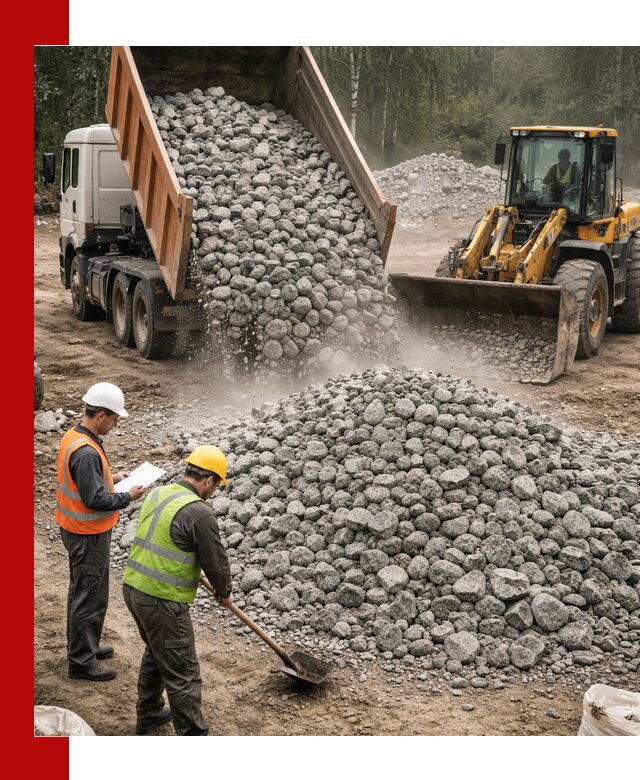 Гранитный щебень фракция 70-150 доставка в Шелехове