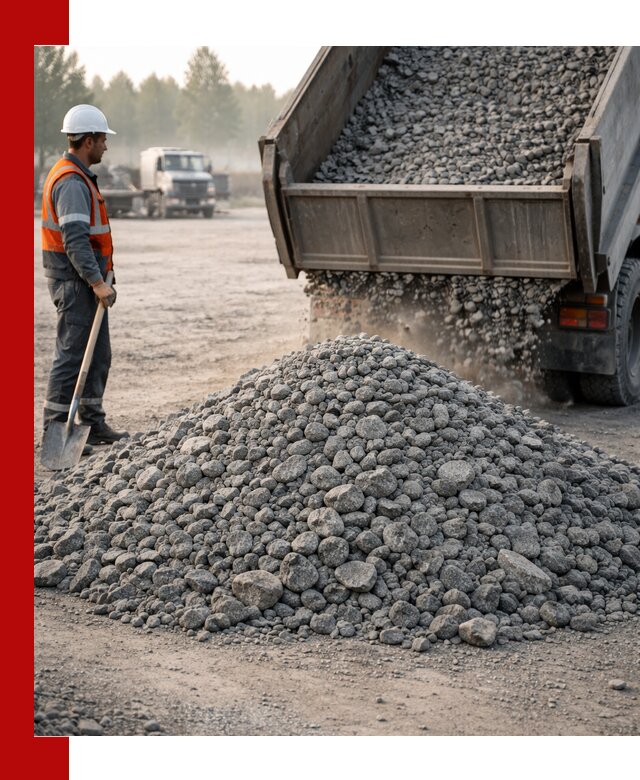 Гранитный щебень фракции 100–201 для строительства в Шелехове