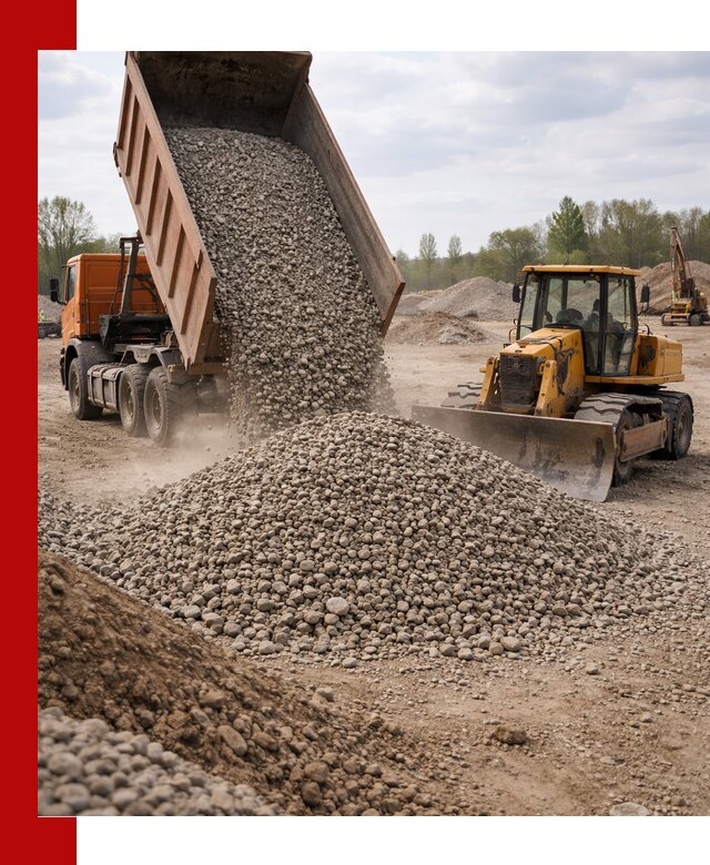 Доставка гравийного щебня фракции 40-70 в Шелехове