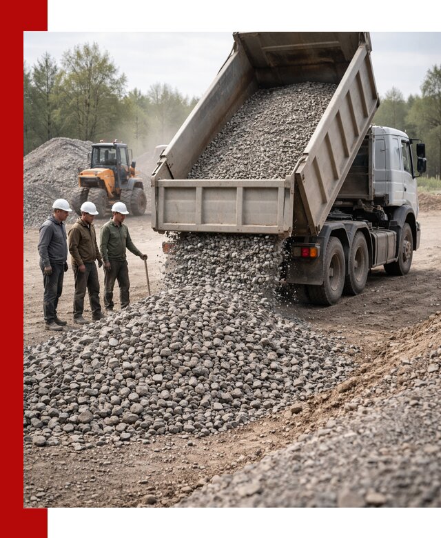 Доставка гравийного щебня фракции 70-120 в Шелехове