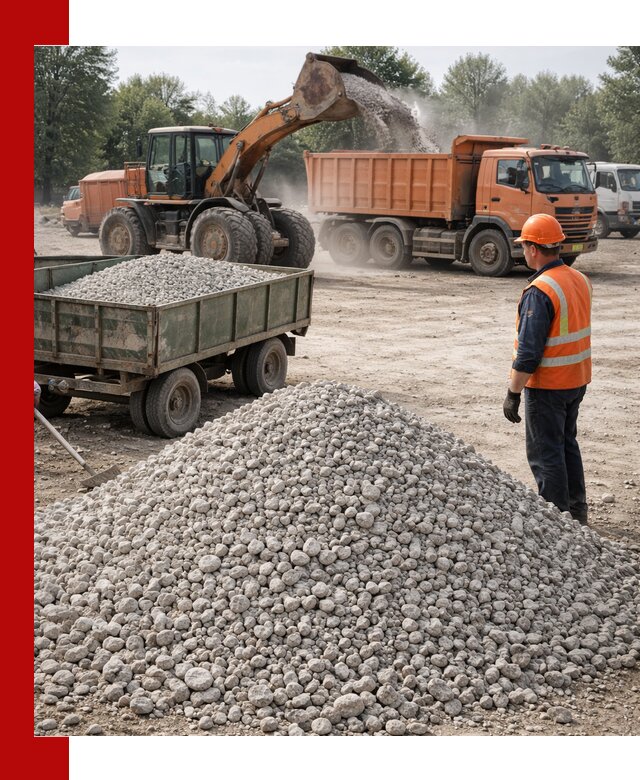 Доставка известнякового щебня фракция 20–40 в Шелехове