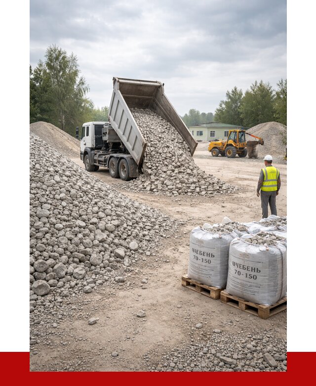 Известняковый щебень фракция 70-150 в Шелехове от 1339 р. | ПРОНЕРУДШлх