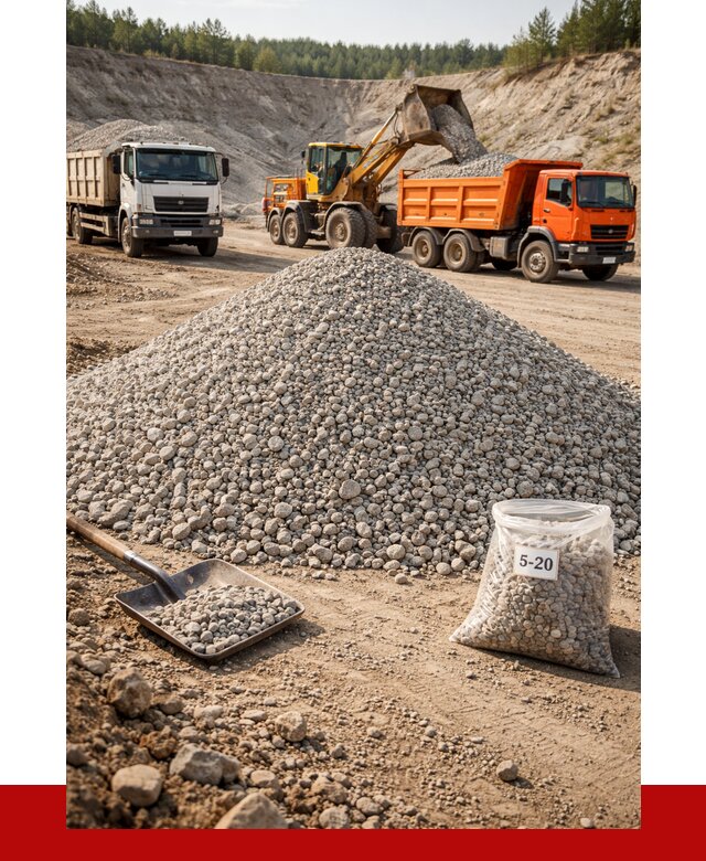 Доломитовый щебень фр. 5-20 в Шелехове от 4500 р. | ПРОНЕРУДШлх