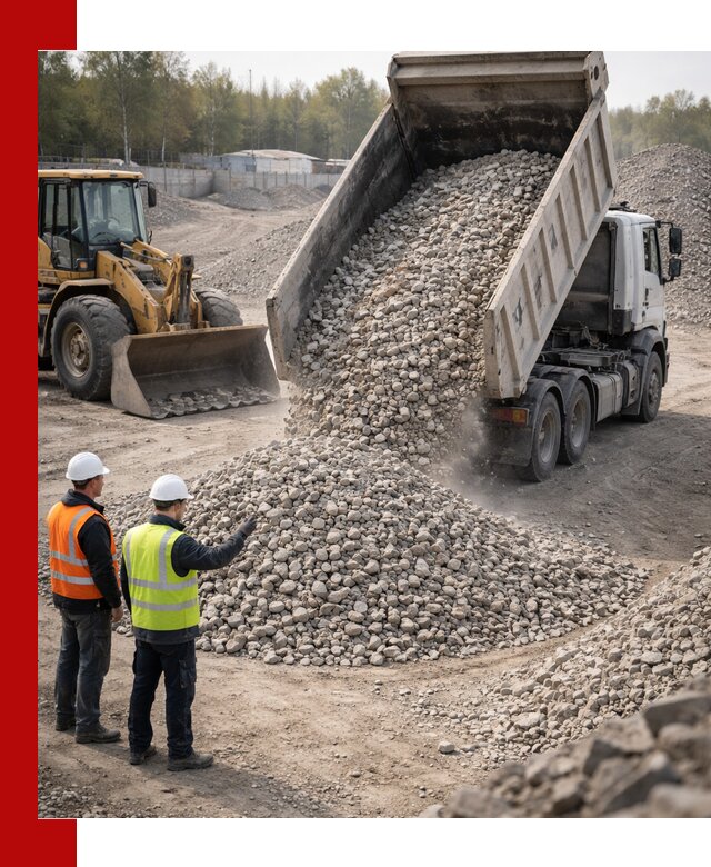 Вторичный щебень фракция 40–70 доставка в Шелехове