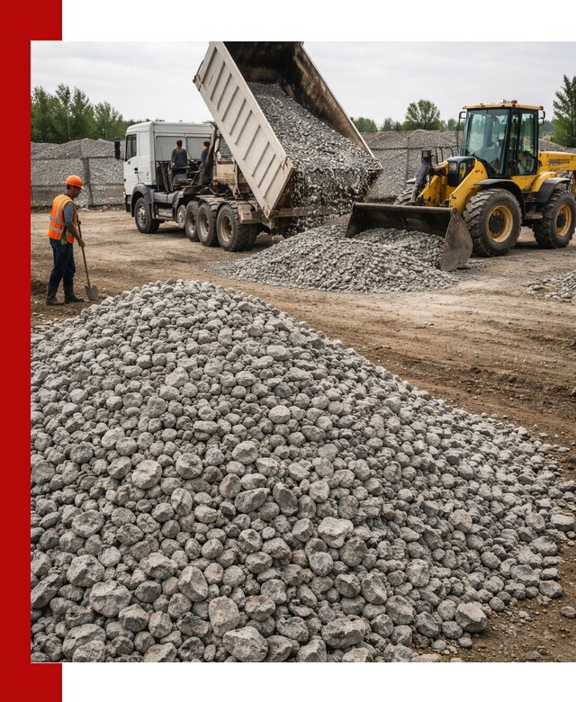 Доставка бетонного щебня фракции 40-70 в Шелехове