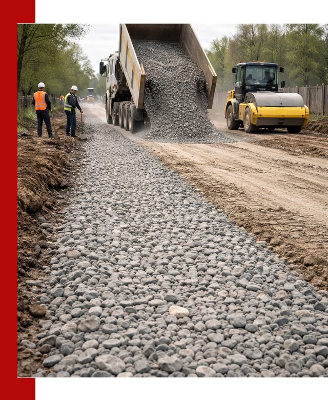 Доставка щебня для отсыпки дорог в Шелехове высокого качества