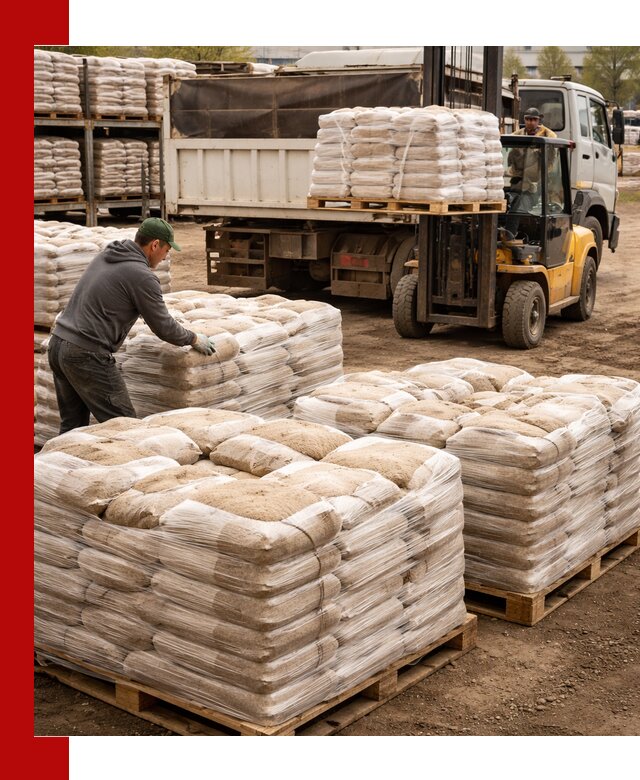 Карьерный песок в мешках с доставкой в Шелехове