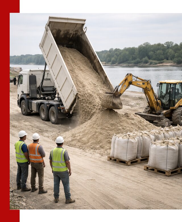Доставка речного песка в Шелехове самосвалами и погрузкой