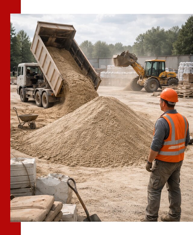 Доставка строительного песка с самосвалом в Шелехове