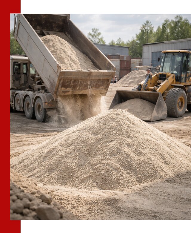 Кварцевый песок с доставкой в Шелехове для строительных работ