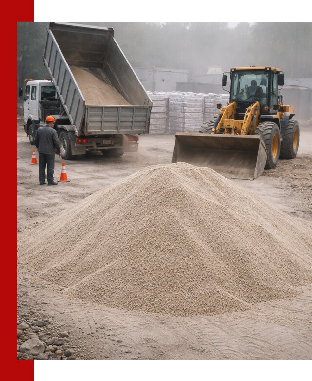 Кварцевый песок фракция 0–8 для стройработ в Шелехове