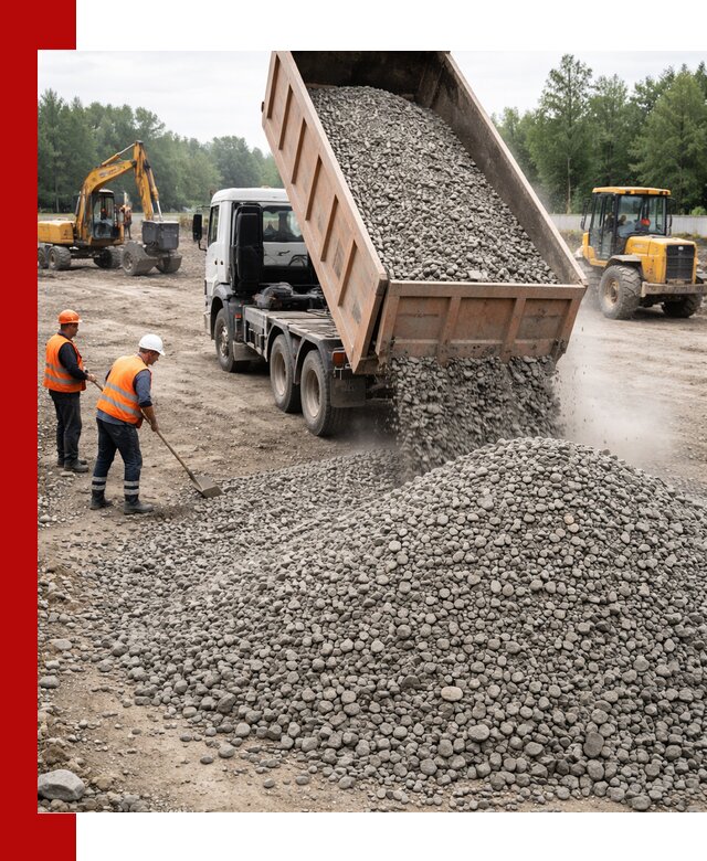 Доставка гравия фракции 40-70 в Шелехове оптом и в розницу