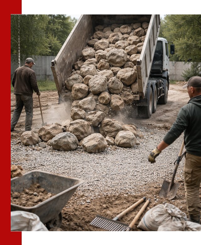 Доставка и укладка булыжника в Шелехове