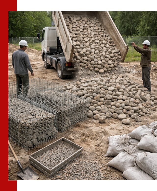 Камень для габионов фракция 70–151 в Шелехове