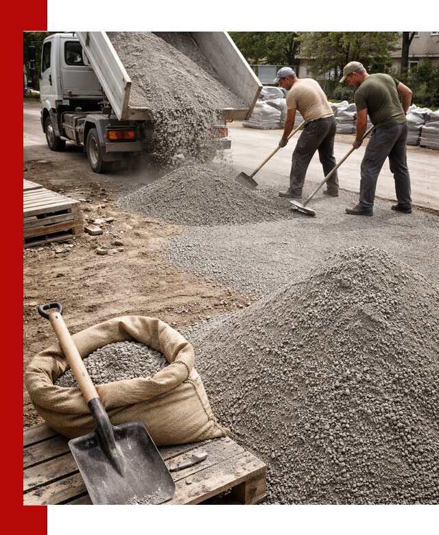 Отсев для тротуарной плитки в Шелехове — доставка и укладка