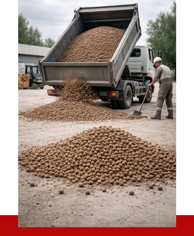 Керамзит с доставкой в Шелехове от 4500 р. за м3 | ПРОНЕРУДШлх