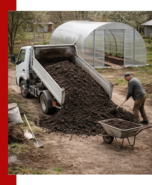 Чернозем для теплицы с доставкой в Шелехове