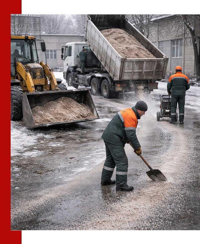 Реагент против гололеда с доставкой и нанесением в Шелехове