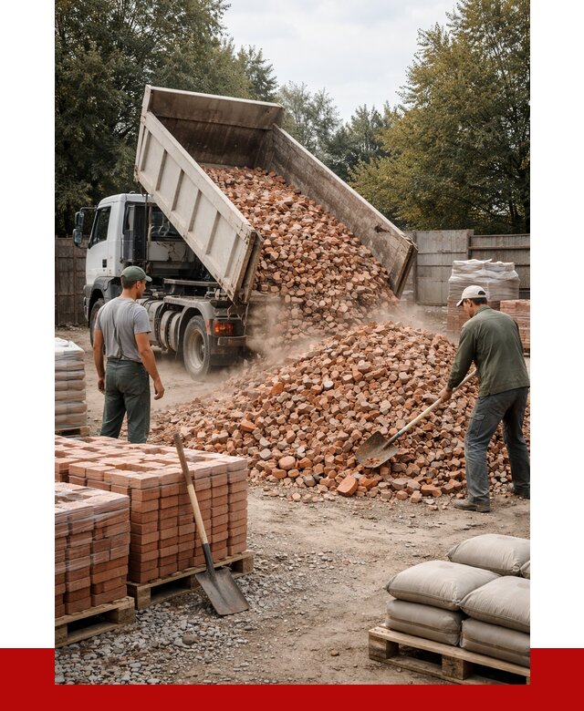 Бой кирпича в Шелехове с доставкой от 4500 руб/куб | ПРОНЕРУДШлх
