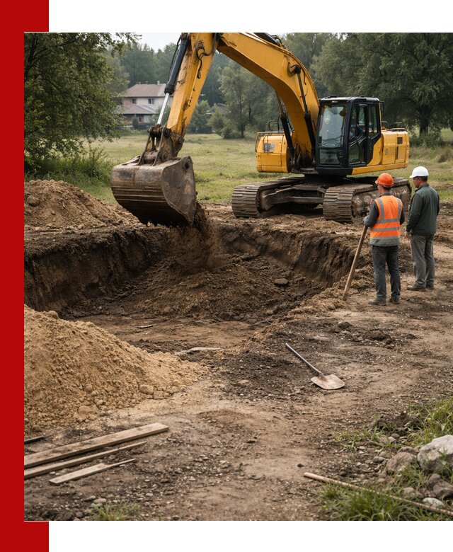 Рытье котлована под фундамент в Шелехове (быстро и недорого)