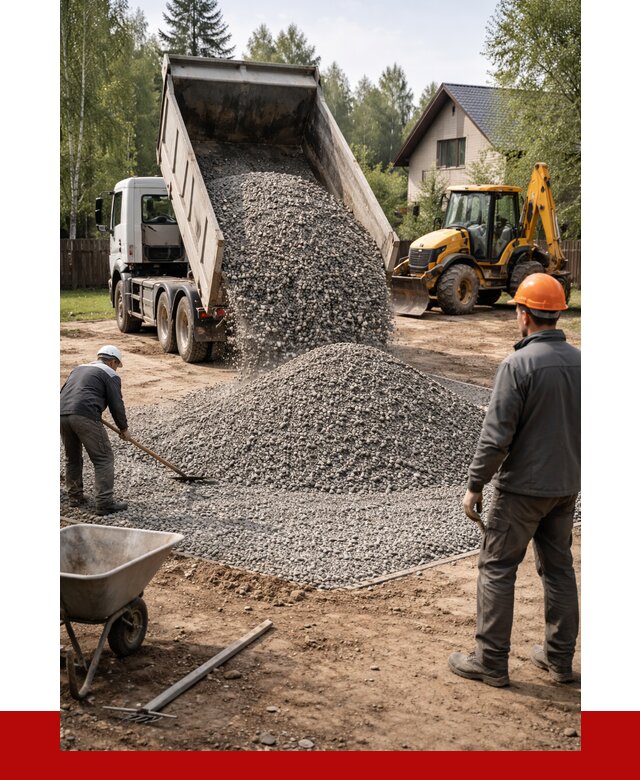 Отсыпка участка щебнем в Шелехове от 6965 р. ПРОНЕРУДШлх