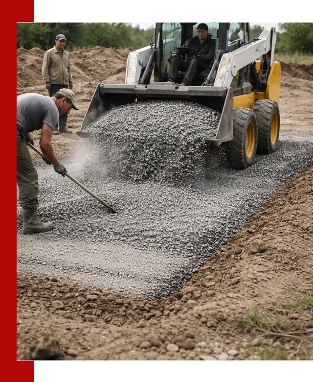Устройство щебеночной подушки в Шелехове для дорог и фундаментов
